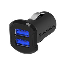 USB Car Charger - Dual 10 Watt (2.1A) USB Ports (Black)